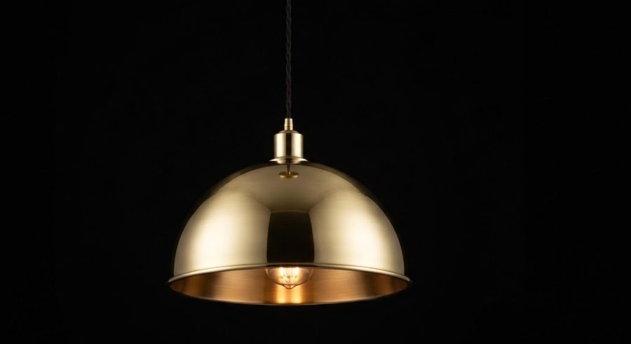 Brass Dome Pendant — 30cm — alternate view